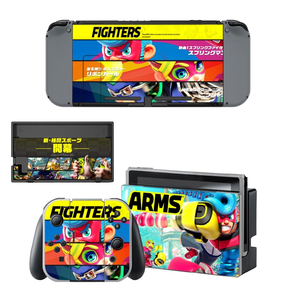 Game ARMS Decal  Ų  ƼĿ Nintendo Switch NS ܼ + Ʈѷ + ĵ Ȧ ȣ ʸ